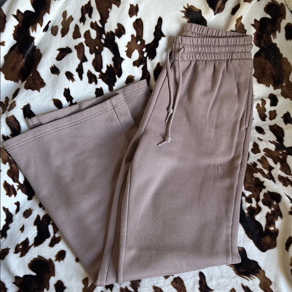 women’s PINK flared/wide leg sweatpants